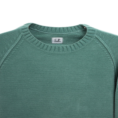 C.P. Company Chenille Cotton Knit Frosty Spruce 673 14CMKN028A-005687G Degli Uberti